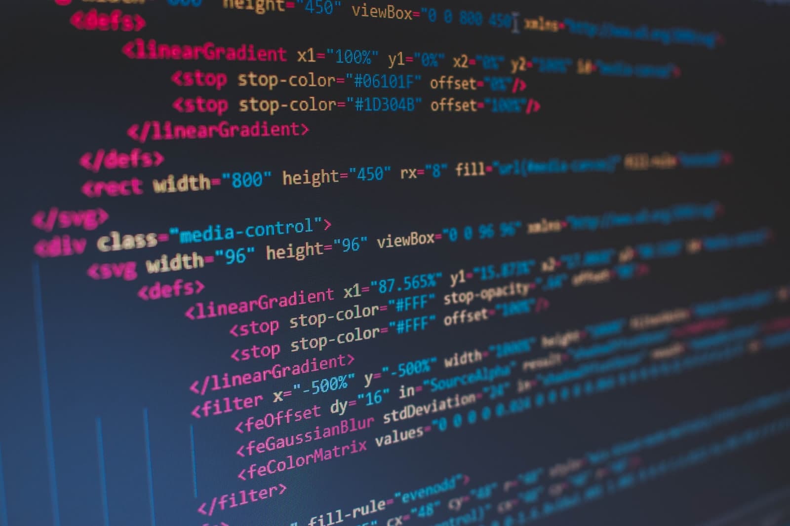 Lines of HTML codes